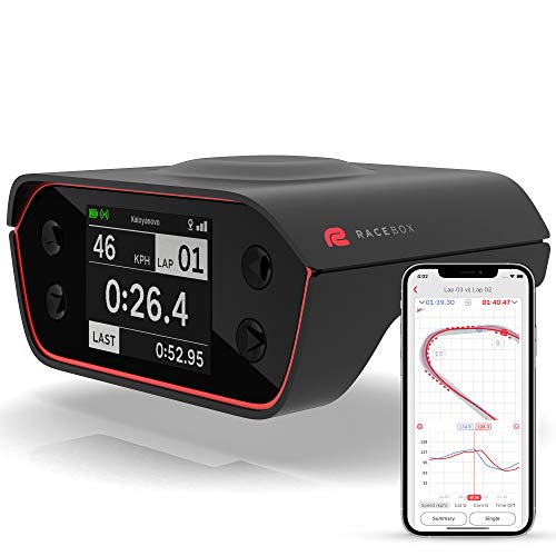 RaceBox - Caja de medición de rendimiento con base oficial GPS de 10 Hz con aplicación móvil,...