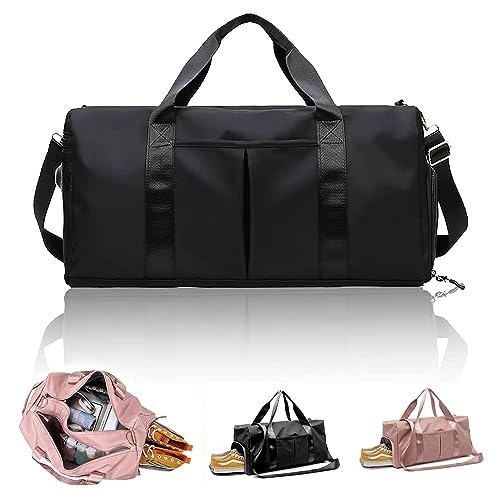 Bolsa de viaje impermeable para deportes de fin de semana para hombres y mujeres con compartimento...