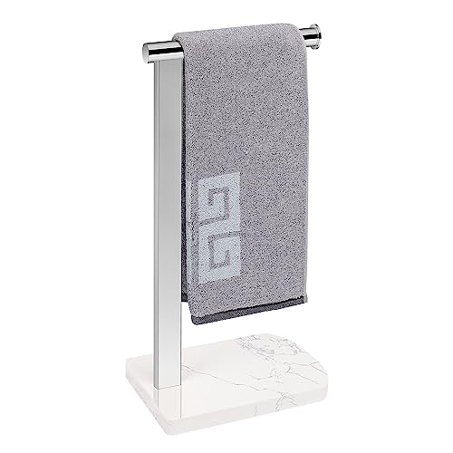 NearMoon - Soporte para toallas de mano con base de mármol equilibrada, soporte de acero inoxidable...