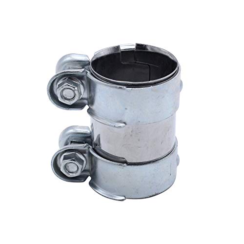 Abrazadera de tubo de escape Conector de doble abrazadera Terminal de tubo de escape Ø 55 mm x95 mm...