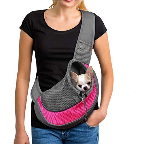 Mochila Cangurera Transportadora Perros Gatos Viajes Paseo,Transportin Bandolera de Viaje...