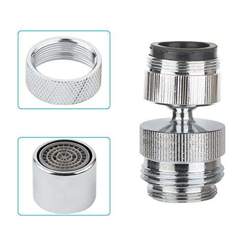 Kit de adaptador de grifo giratorio a manguera de jardín, adaptador de manguera de jardín de 360...