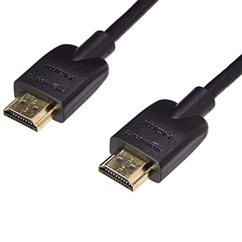 Amazon Basics - Cable HDMI flexible y duradero (18 Gbps, 4 K/60 Hz), 6 pies, color negro