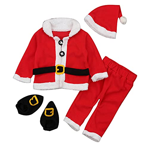 Mamelucos para bebé y niña, Navidad, Papá Noel, abrigado, para cosplay, para bebé, Rojo -, 12-18...