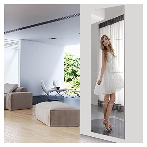 Cyhqo Espejo de pared irrompible de longitud completa, barato, espejo sobre la puerta, 48 x 12...