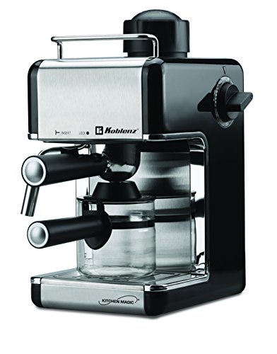 Koblenz Cafetera Espresso y Cappuccino, 4 Tazas, 3.5 Bares de Presión, Potencia de 800 W, Sistema...