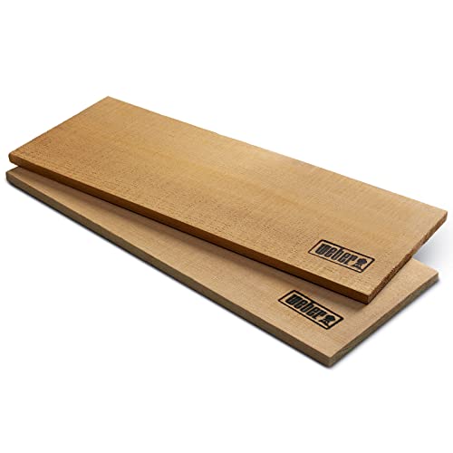 Weber Holzplanke, Zedernholz, 2 Stk. 17302 - Ideal para R uchern de Filepiezaen. 30x15 cm.