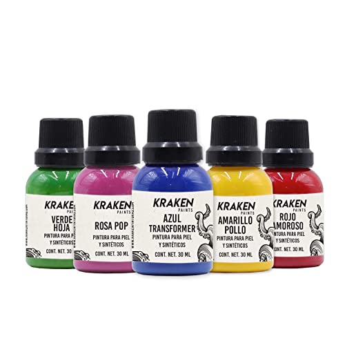 KRAKEN - Pintura profesional para cuero, sintéticos y textiles - 30 ml Varios colores