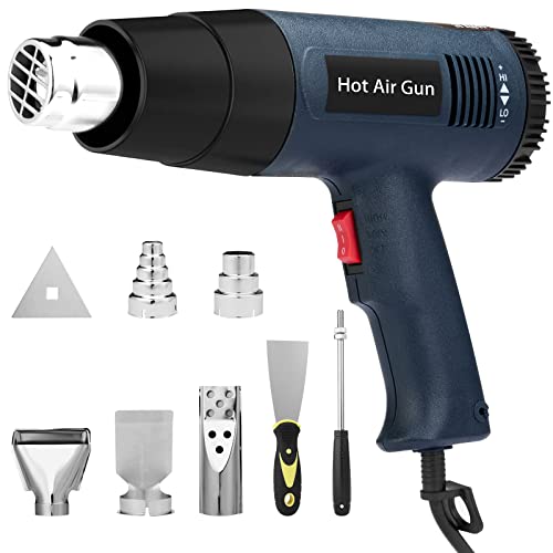 Pistola de Aire Caliente de 2000W, Pistola de Calor con Control de Temperatura Variable (60 ℃ -600...