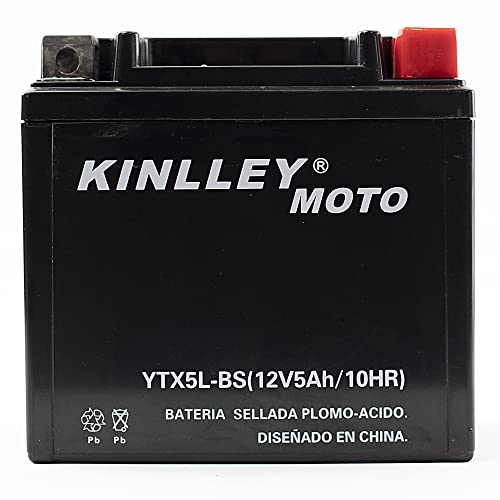 Bateria de Acido para Moto YTX5L-BS Negro Kinlley 12V