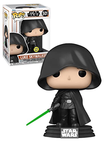 Funko Pop Star Wars: The Mandalorian - Luke Skywalker con Capa Glow Exclusive