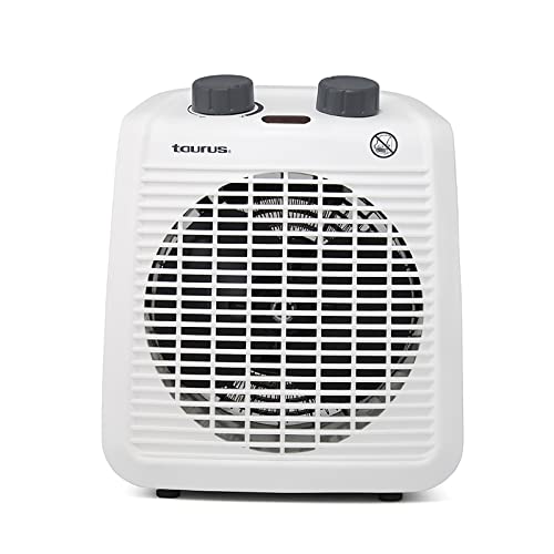 TAURUS-ESPAÑA Calentador Electrónico, 2 en 1: Calefactor y Ventilador, 2 Niveles de Potencia,...