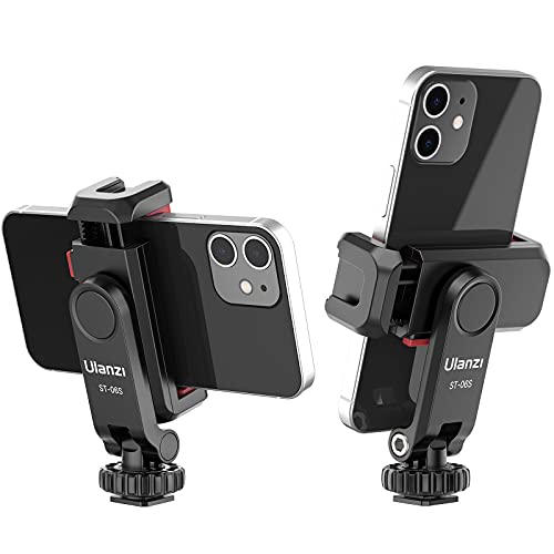 ULANZI ST-06S - Adaptador universal de montaje para teléfono inteligente con 2 zapatas frías,...
