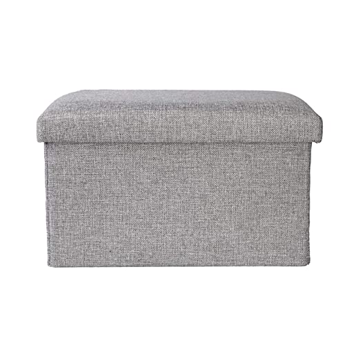 Meryado Taburete De Almacenamiento,Taburete Plegable con Tapa, Caja De Almacenamiento, reposapiés...
