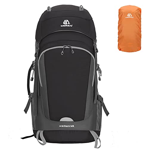 NANWEI Mochila Impermeable 65L (55+10) Transpirable y Ligera para Senderismo Montañismo Escalada,...