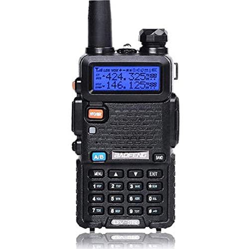 BAOFENG UV-5R Radio de Comunicación Bidireccional de Doble Banda 136-174Mhz/400-520Mhz, 128...