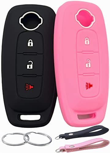 REPROTECTING Funda de goma de silicona compatible con Nissan Pathfinder Rogue 2023 2024 (5 botones)...