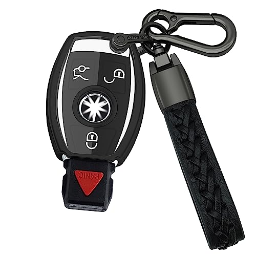 Kirsnda Funda para llave Mercedes Benz, con llavero, TPU suave que protege la llave del coche,...
