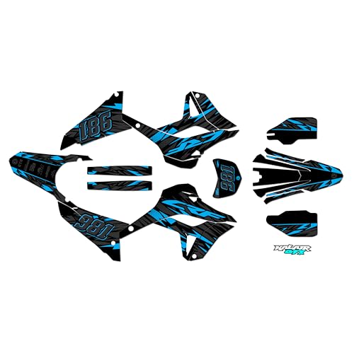 Kalair - Kit de gráficos GFX para Honda CRF 300L (2021+) Twitch Series Cyan 09 Mil - Pegatinas de...