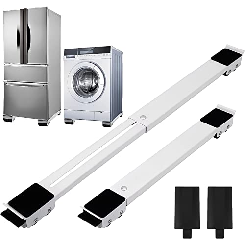 Wodoso Soporte de lavadora，Retráctil 45-70 cm Base Soporte con 24 Ruedas de Freno para...