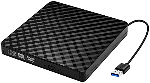 Grabadora CD/DVD Externa Portátil, Grabadora CD/DVD Lector USB 3.0, Unidad Externa de CD/DVD ,...