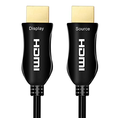 iBirdie Cable HDMI de fibra óptica 4K de 50 pies 4K 60Hz (4:4:4 RGB HDR10 HDCP2.2) 1440p 144Hz...