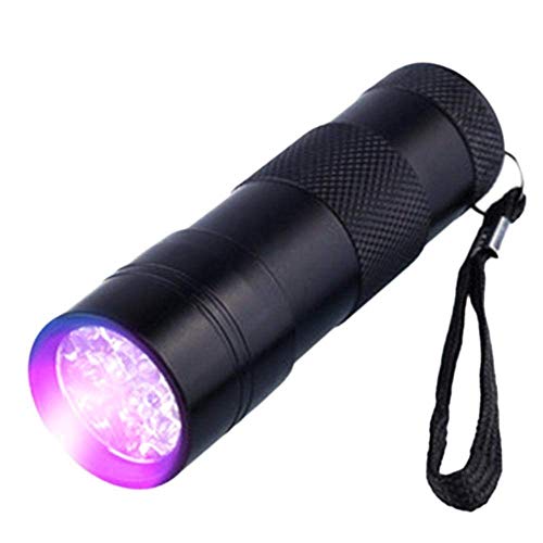 Lolo Linterna Ultravioleta 12 LED Lámpara UV Portatil Luz 395nm, Detector de Billetes, orina,...