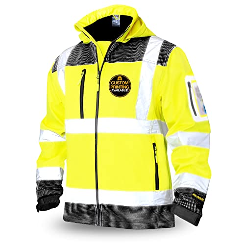 KwikSafety - Charlotte, NC - chamarra de seguridad Softshell AGENT & GALAXY [Diseño de base y...