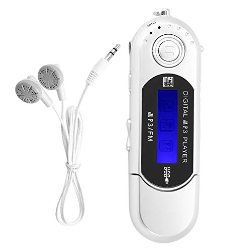 Lazmin Reproductor de música portátil Mp3, Mini USB Pantalla LCD Altavoz Estéreo Radio FM...