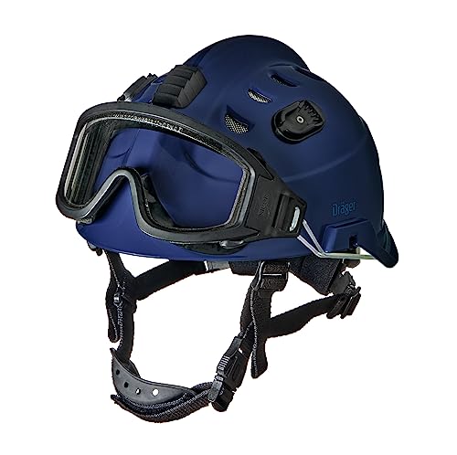 Dräger Casco de Rescate y Combate contra Incendios HPS 3500 con Goggles (Azul) unitalla Ajustable...