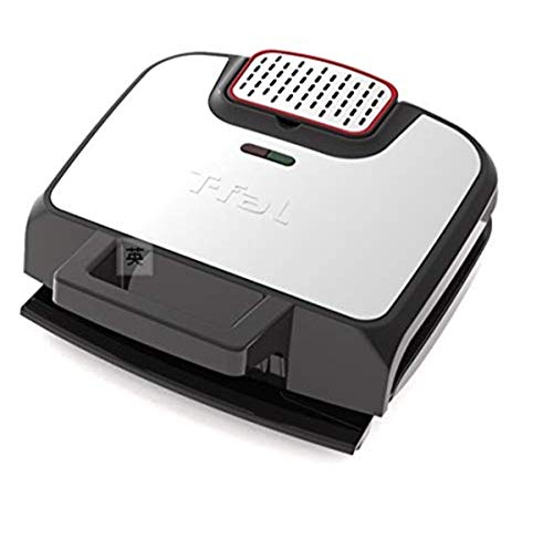 T-fal GC252D50 parrilla de contacto eléctrica de acero inoxidable sin olor, 4 porciones, color...