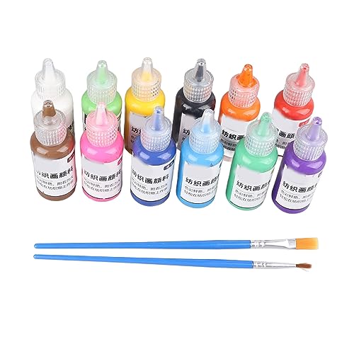 Pssopp Pintura de Tela Lavable Permanente, Pintura Textil Acrílica Segura Profesional para...