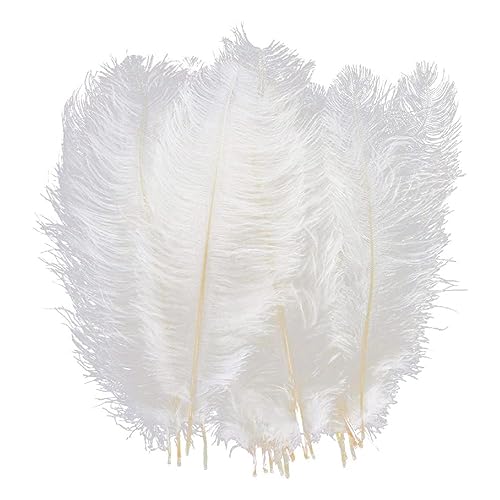 Whigetiy - 20 plumas de avestruz naturales para centros de mesa de boda, decoración del hogar,...