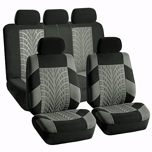 FH GROUP FB071GRAY115 Car Seat Cover (Travel Master Airbag and Split Bench Compatible Gray)