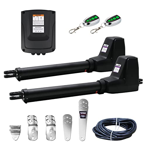 TOPENS AT1202 - Abridor de puerta oscilante doble, motor de puerta automático resistente para...