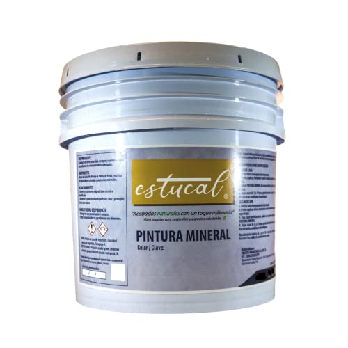 Pintura Mineral Estucal Ecológica 100% Natural 8 Litros (Blanco)