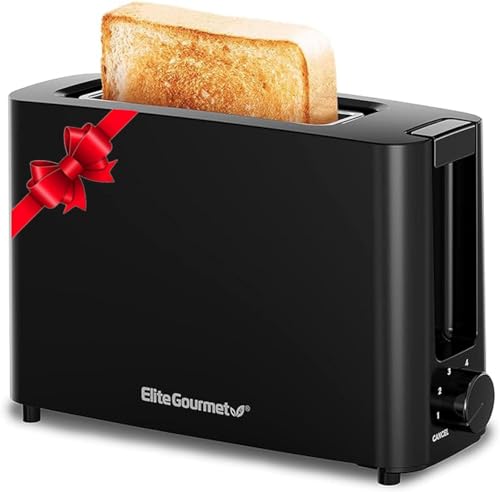 Elite Gourmet ECT118B tostador Cool Touch de una sola rebanada, 6 niveles de tostado y ranura ancha...