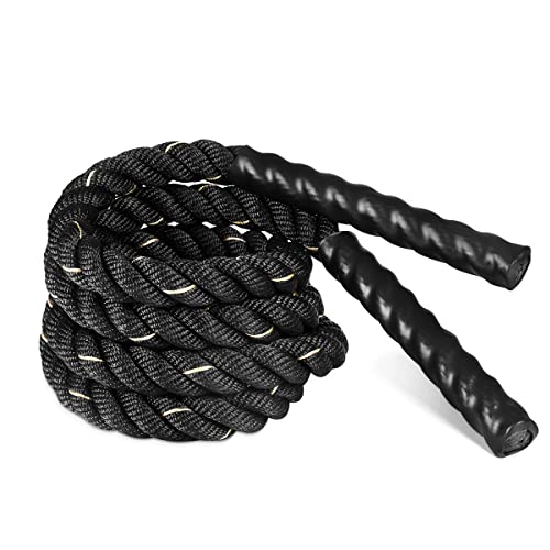 AUOK - Cuerda para saltar con peso con cuerda para saltar, cuerda de combate para adultos con...