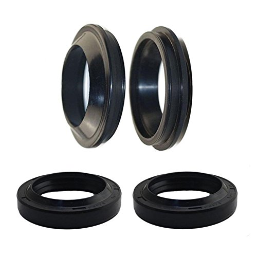 AHL Juego de juntas de aceite y sello antipolvo de horquilla delantera de 41 mm x 53 mm x 8/10,5 mm...