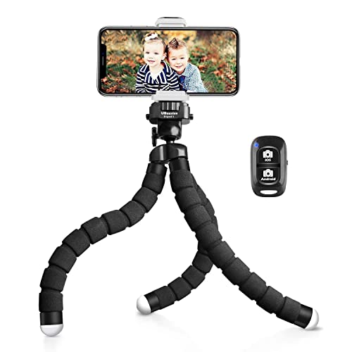 UBeesize Trípode S Premium Flexible Teléfono Trípode con Mando Inalámbrico, Mini Trípode...