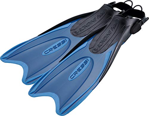Cressi - Aletas de Buceo Ajustables para Toda la Familia, Hoja Larga versátil, talón Abierto...