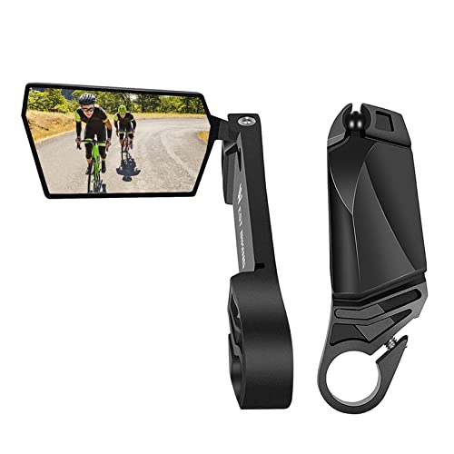 Henniu 2 Piezas Espejo de Bicicleta Ciclismo Espejo retrovisor Plegable 360 Grados Giratorio...