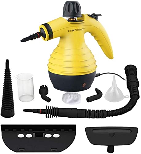 Comforday Limpiador de Vapor a presión de Mano Multiusos con Accesorios de 9 Piezas, Perfecto para...