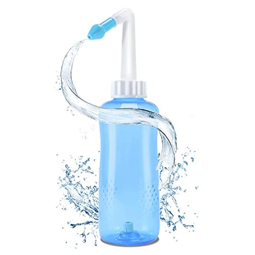 Botella de Lavado Nasal de 500 ML, Enjuague Nasal Rociador Nasal Hidratante, Bote Neti Sinus Rinse,...