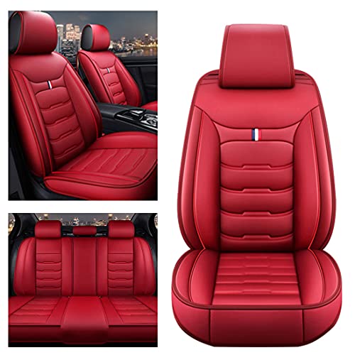 Handao Leather Asiento de Coche Set de Funda de cojín de vehículo Impermeable y cómoda para Dodge...