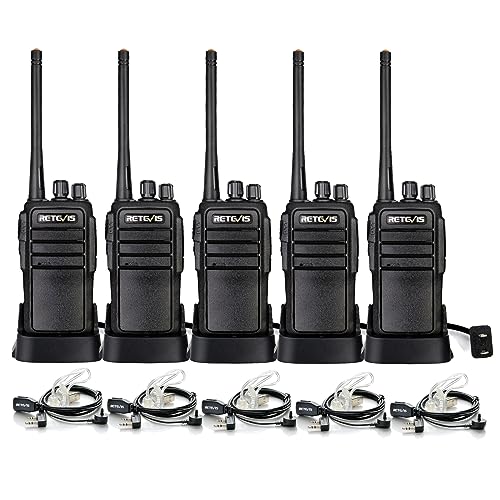 Retevis RT21 Radios de comunicacion Largo Alcance, Walkie Talkie de Alta Resistencia, con Base de...
