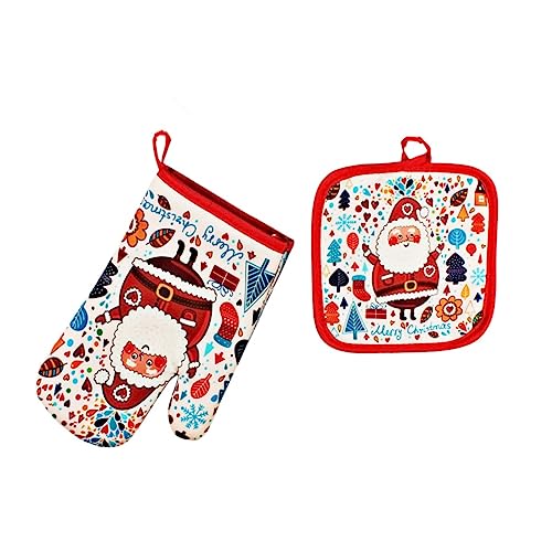 Amosfun 2 Piezas Guante para El Horno Guante De Cocina Guantes De Cocina Almohadillas De Horno...