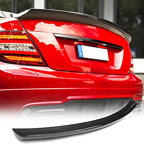 MCARCAR KIT Alerón para maletero de fibra de carbono compatible con Mercedes Benz Clase W204 C204...