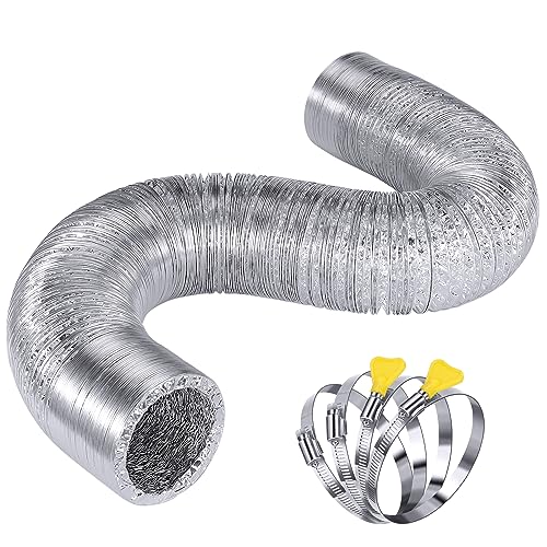 Tubo de manguera de ventilación extra grueso de 4 pulgadas para secadora de 25 pies de largo,...