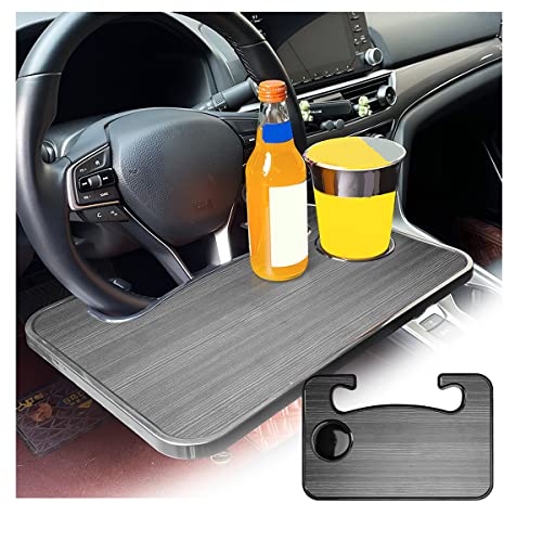 BESULEN - computadora para volante de coche, 2 en 1, bandeja para volante de coche, para comer...